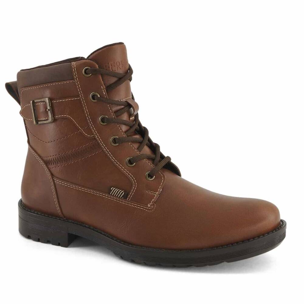 NEW FERRATO men's lace up low boot in brown